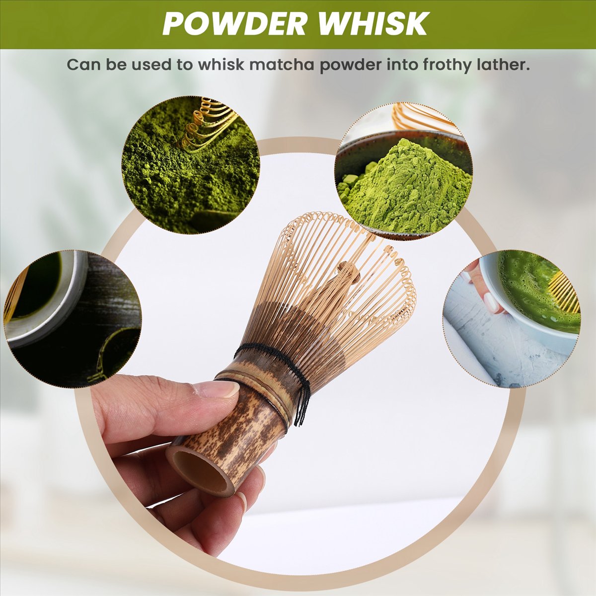 Bamboo Whisk Chasen - ABFW 80 Prongs Matcha Whisk Japanese