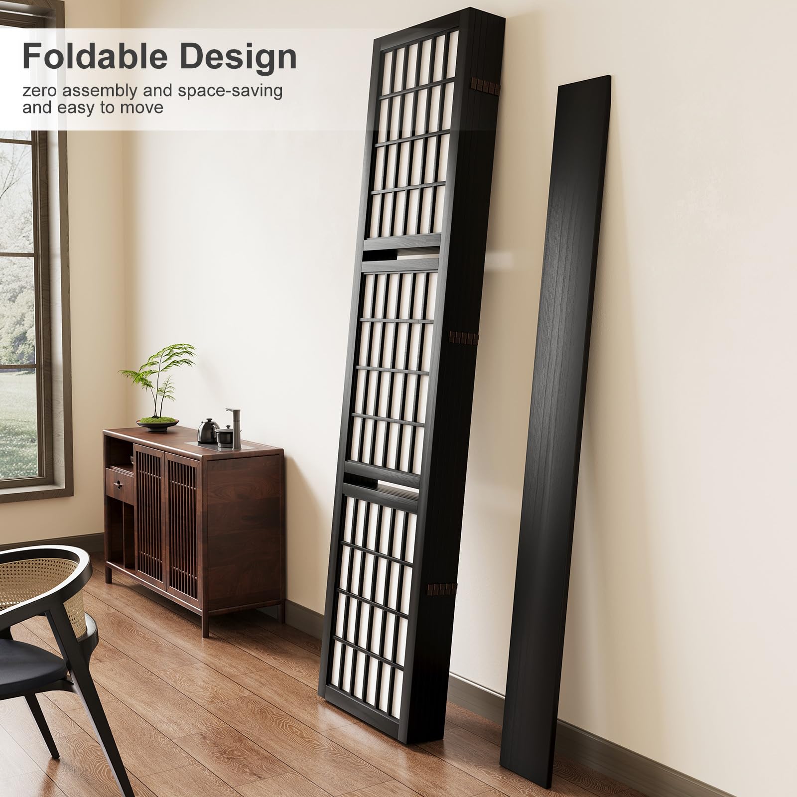 Room Divider, 66.9Inch Tall Ja - Shoji Screen Divider ulasan dan harga