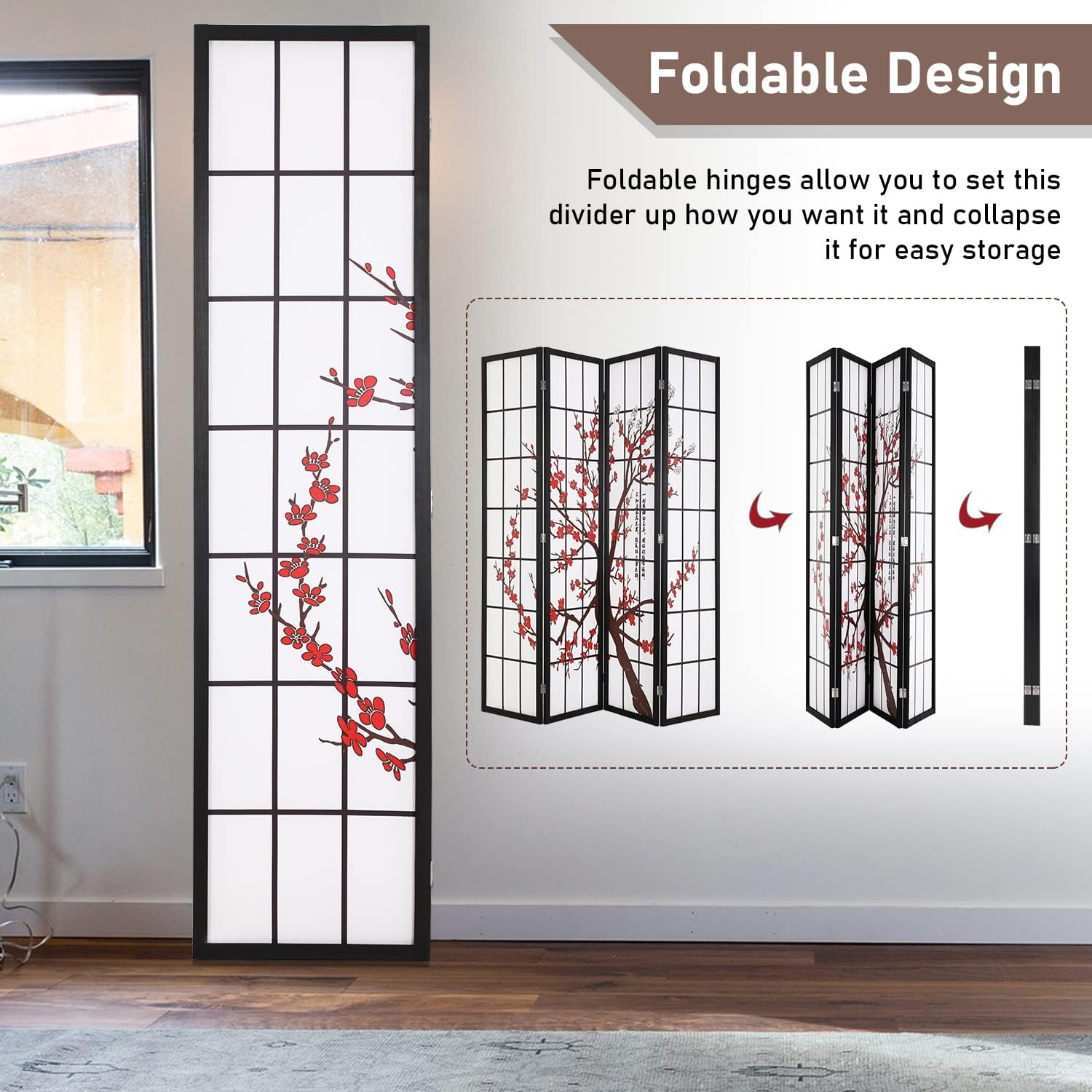 Foldable Shoji Room Divider Pr - Shoji Screen Divider ulasan dan harga