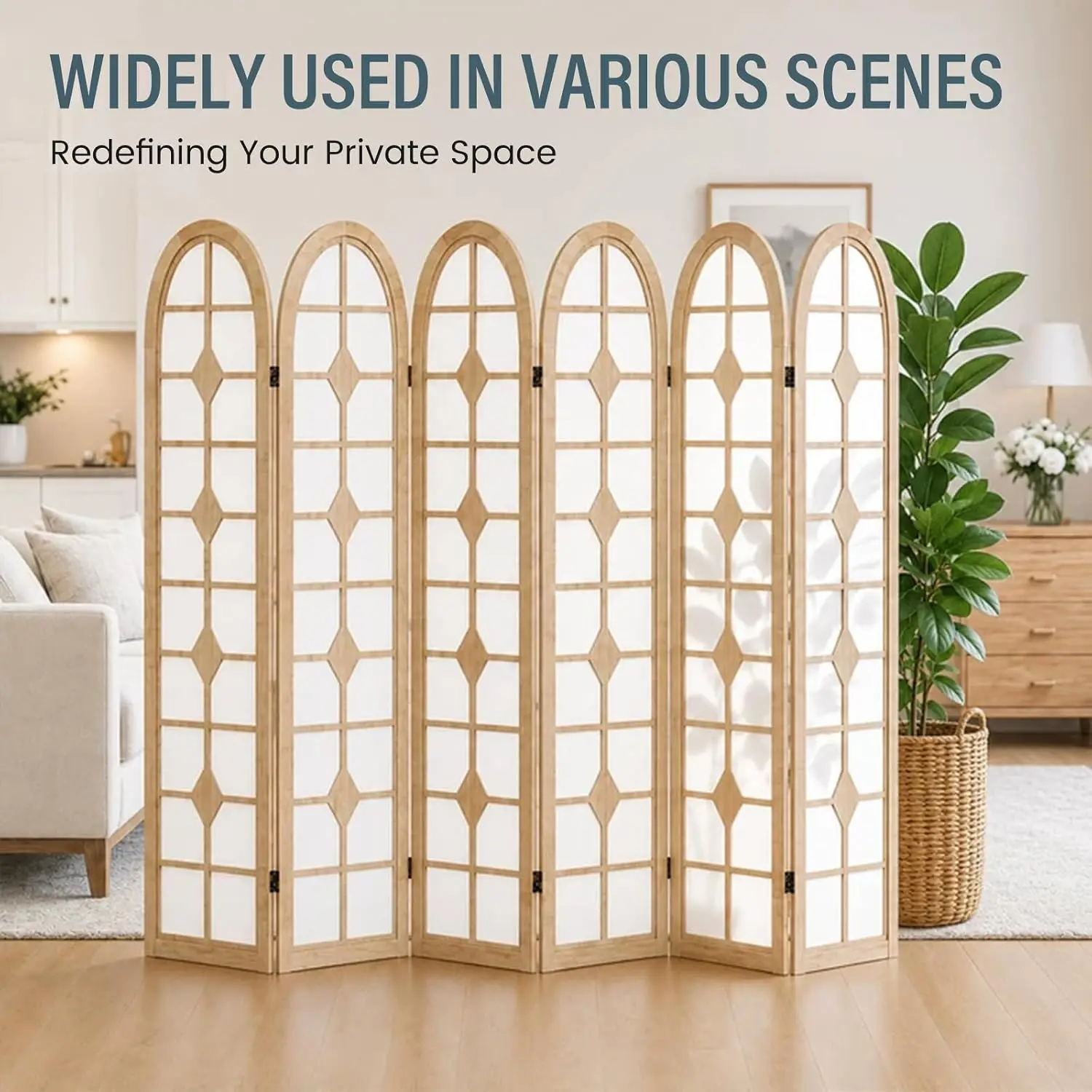 6 Panel Shoji Room Divider, Wo - Shoji Screen Divider ulasan dan harga