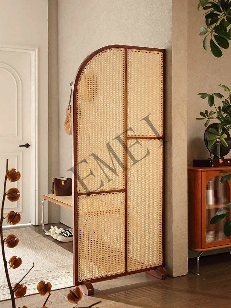 Retro Solid Wood Rattan Subare - Shoji Screen Divider ulasan dan harga