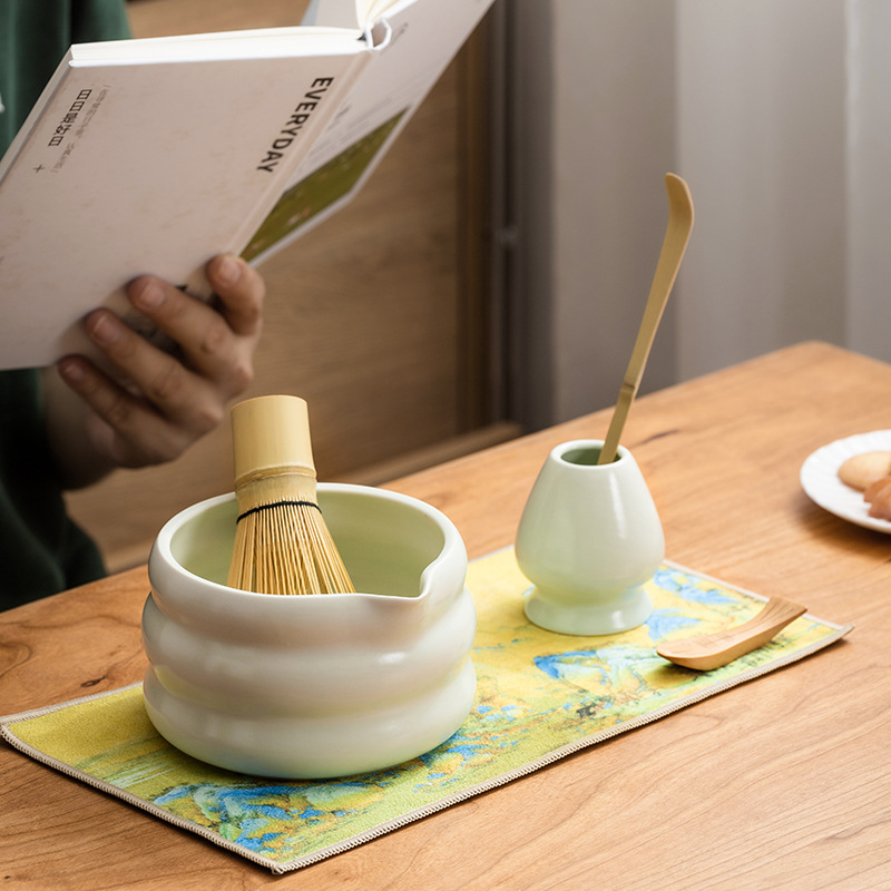 4/7PCS Japanese Matcha Set Mat - Bamboo Whisk Chasen ulasan dan harga