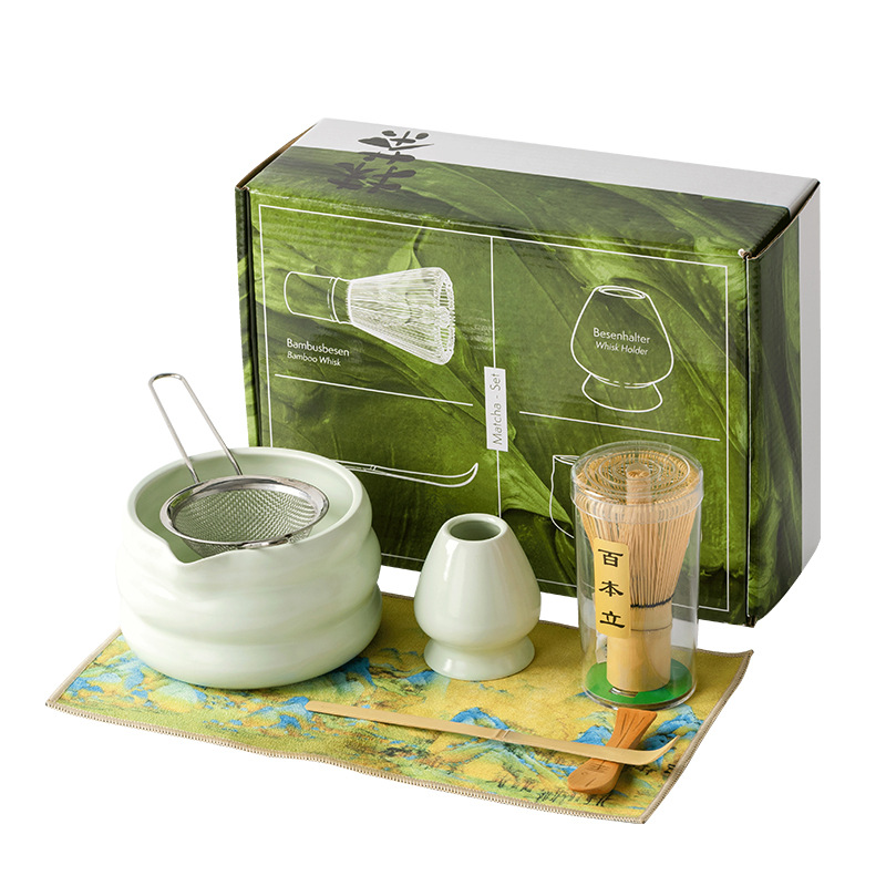 4/7PCS Japanese Matcha Set Mat - Bamboo Whisk Chasen ulasan dan harga